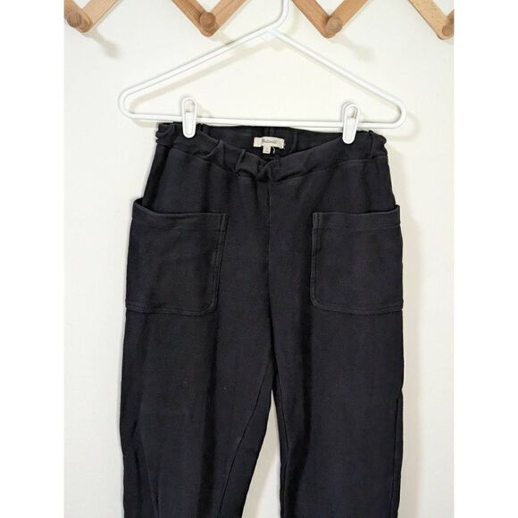 Madewell Black Twill Jacquard Tapered Pants - Size Small - Picture 2 of 10